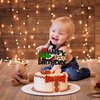 1Pc Green Happy Birthday Cake Topper for Gnchh Merry Christmas Birthday Themed Santa Cake Decorations Teenager Girls Boy's Gift Birthday Party Supplies