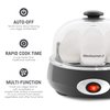 Elite Gourmet EGC007CHC# Rapid Egg Cooker, 7 Easy-To-Peel, Hard, Medium, Soft Boiled Eggs, Poacher, Omelet Maker, Auto Shut-Off, Alarm, 16-Recipe Booklet, Charcoal Grey