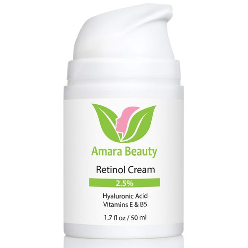 Retinol Cream for Face 2.5% with Hyaluronic Acid & Vitamins E & B5, 1.7 fl. oz.