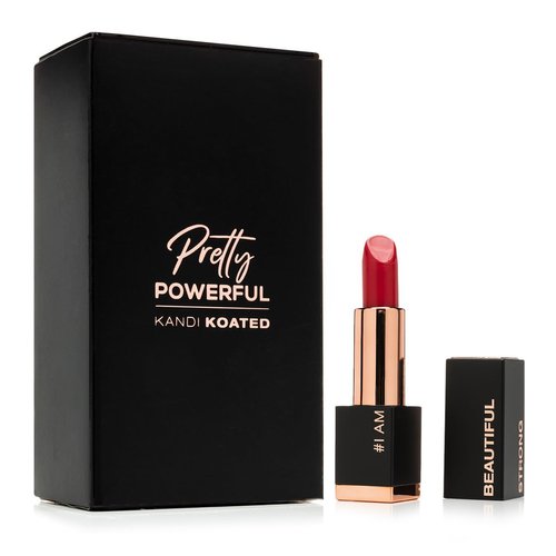 Kandi Koated Pretty Powerful Lipstick [Authentic] Matte Lip Color Burruss | Special Edition Packaging | Creamy Texture, Rich Color, Paraben-Free, Cruelty-Free Formula | Beauty & Makeup