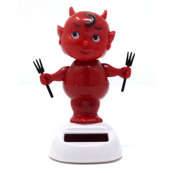 4 INCH SOLAR DANCING DEVIL- DEVIL FORKS MOVE UP AND DOWN WITH SOLAR LIGHT