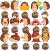 48pcs Hedgehog Cupcake Toppers for Hedgehog Birthday Party Decoration Cute Cartoon Hedgehog Theme Cupcake Picks for Woodland Party Supplies Forest Animal Baby Shower Decorations