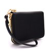 LOVESOME Womens Small Zip Around Wristlet Wallet(Black)