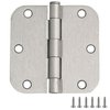 Design House 181412 5/8" Radius Steel Hardware Hinges Interior Doors, 3 Pack, Satin Nickel