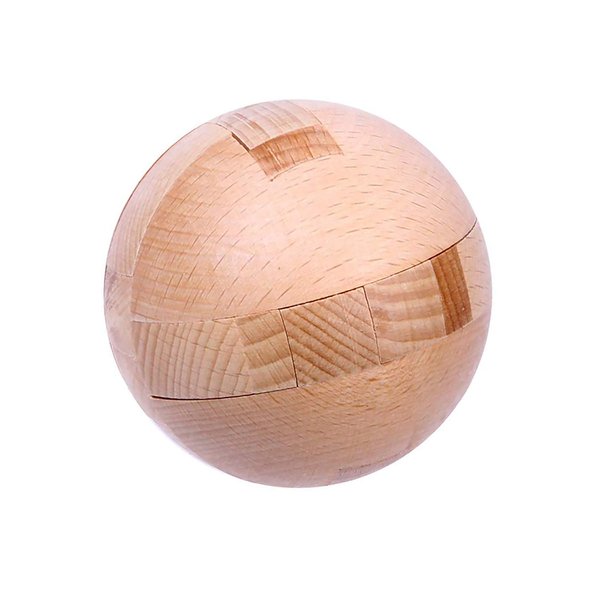 AHYUAN Handmade Wooden Puzzle Magic Ball Brain Teasers Toy Intelligence IQ Games 3D Sphere Puzzles for Children and Adults (3 x 3 x 3 inch)