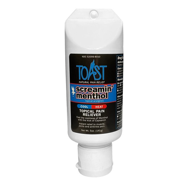 Toast Screamin Menthol Cool Heat Topical Pain Relief Cream for Muscles and Joints - 5 Ounces