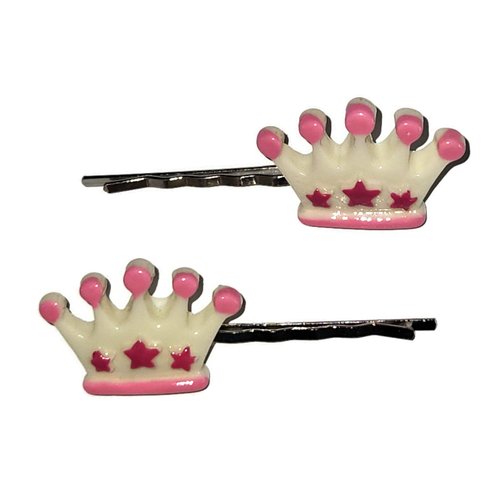 PRINCESS CROWNS - Handmade Bobby PIn Hair clips - Set of 2