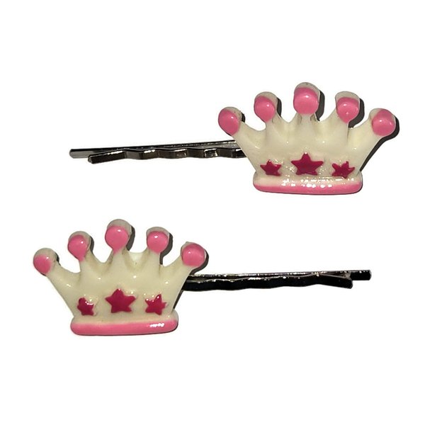 PRINCESS CROWNS - Handmade Bobby PIn Hair clips - Set of 2