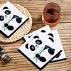 66 Pcs Panda Party Supplies, Panda Disposable Tableware Set with Panda Plates Cups Napkins Straws Tablecloth for Kids Baby Shower Birthday Decorations