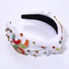 boderier 30th Birthday Gifts for Women FLIRTY 30 Birthday Headband Beaded Crystal Embellished Knotted Headband 30th Birthday Decorations Party Accessory (30)