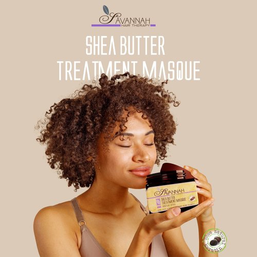 Savannah Hair Therapy Hair Mask with Shea Butter, Keratin Hair Treatment, Hair Mask Treatment, Hair Mask for Dry Damaged Hair and Growth, Hair Mask for Curly Hair.