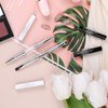2pcs Hard Gel Nail Brush, French Manicure Brush French Tip Nail Gel Liner Brush, Builder Gel Brushes for Design Nails Dual-Ended Nail Design Brushes Rhinestone Handle Nail Brush Professional Nail Art