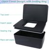 MIKIMIQI Wet Wipes Storage Box, 2 Pack Wipes Dispenser Holder Tissue Storage Boxes Case with Lid Diaper Wipes Dispenser Box Dustproof Napkin Container with Sealing Design (Black)