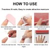 4th of July Press on Nails Short Square French Tip Press on Nails American Flag Fireworks Full Cover Stick on Nails Design Star False Nails Artificial Nails Glue on Nails for Women Acrylic Nails 24Pcs