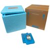Insulated Cold Shipping Box with Foam Cooler & Igloo Ice Blocks (Size: Medium) Reusable, Recyclable, and Multi-Purpose, EPE USA theBOXcold