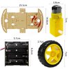 The perseids DIY Robot Smart Car Chassis Kit Educational Toy with Speed Encoder, 4 Wheels and Battery Box for Arduino/Microbit/Raspberry Pi (4 Wheels)