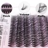 TUNOFF Lash Extension Kit DIY 300pcs Lash Clusters Sterile Production Patent,9-16mmhybrid 30D40DCurl Single eyelash kit,Lash Extension Kit with Eyelash Adhesive and Sealed Eyelash Forceps