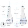 H2ofloss Water Flosser Portable Dental Oral Irrigator with 5 Modes, 6 Replaceable Jet Tips, Rechargeable Waterproof Teeth Cleaner for Home and Travel -300ml Detachable Reservoir (HF-6)