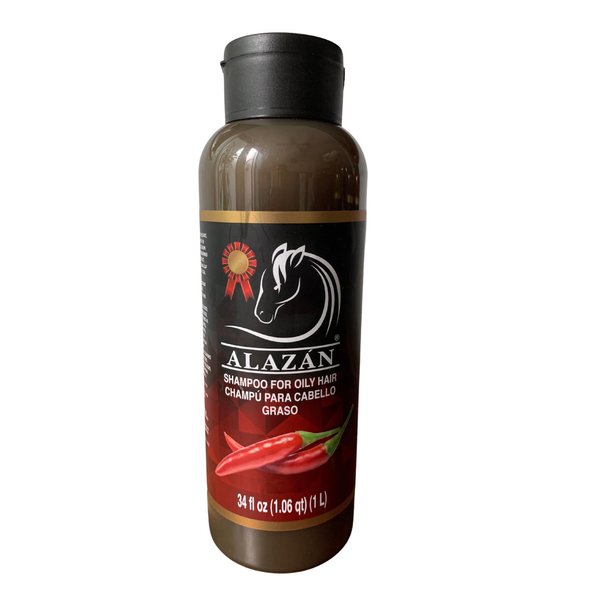 ALAZAN SHAMPOO OF HORSE, FOR HUMAN USE, WITH CHILE AND SABILA FOR OILY HAIR