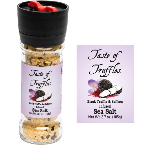 Black Truffle and Saffron Sea Salt wt 3.7 oz (105 gr)