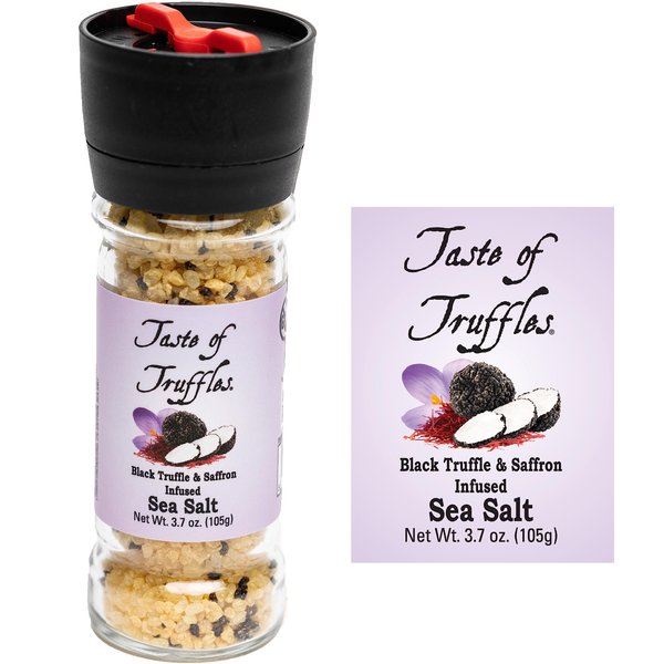Black Truffle and Saffron Sea Salt wt 3.7 oz (105 gr)