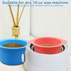 Silicone Wax Warmer Liners with Spatula Sticks - 2 Pcs Non-Stick Reusable Wax Melt Bowls for Hair Removal (Blue, Pink)