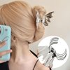 2PCS Bat Hair Clips Halloween Hair Claw Clip Non Slips Jaw Clips Punk Hair Barrettes Accessories for Women Hair Styling Day of the Dead Hair Decorations