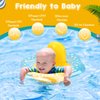 Zooawa Baby Swimming Float, Baby Floats for Pool with Safety Seat,Infant Baby Pool Float No Flip Thicken Swim Training for Baby of 6-30 Months,L,Yellow