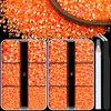 BELLEBOOST Resin Rhinestones Kits, 2/3/4/5/6mm Flatback Jelly Rhinestones, 2 Box Orange AB Non Hotfix Crystal Gems for DIY Crafts Mugs Bottles Tumblers Clothes Makeup Nail Manicure