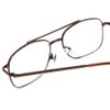 Calabria 8151 Mens 50mm Metal Aviator Reading Glasses Brown Full Lens Power+1.50