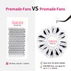 GON Lash 1000 Fans Tray Volume Lash Extensions Mixed length | Premade Fans Eyelash Extensions | Mega Lash Extension | Promades Eyelash Fans | D Curl, 9-16mm, 3D
