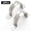 Suiwotin 10PCS M50 (2 Inch) Conduit Clamps, Stainless Steel Two Hole Strap U Bracket Rigid Pipe Strip, Cable Clamp Hanger with 2 Holes Fit for 2 inch Pipes OD