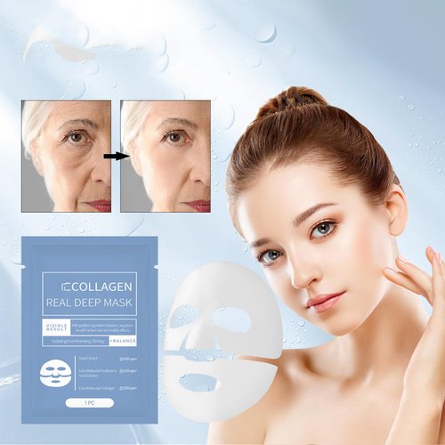 YUCVIAS Sunboon Collagen Mask, 4/8/12 Pcs Coco Beauty Collagen Mask, Prandest Deep Collagen Mask, Cocomint Beauty Collagen Mask, Deep Collagen Anti Wrinkle Lifting Mask (8pcs)