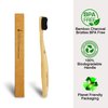 Virgin Forest Bamboo Toothbrush, Natural Eco Friendly Biodegradable Charcoal Tooth Brushes, Pack of 6