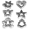 Christmas Cookie Cutter Set - Gingerbread Man, Snowflake, Christmas Tree, Heart, Star, Angel - 18 Piece Christmas Cookie Cutters, Cookie Cutters Christmas Shapes for Holiday Winter Baking