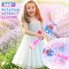 Beria Toys for Girls: Princess Toy Bubble Wand, Birthday Gifts for 3 4 5 6 7 8 Years Old Girl, Bubbles Machine Fairy Wands for Kids Light Up with Bubble Solution, Toddler Girl Toys Age 4-5
