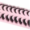 Fox Eyelashes Natural Look Glamorous Mink Furry Cat Eyelashes Angel Wing Extended Strip Eyelashes #D 16mm Lashes 10 pairs