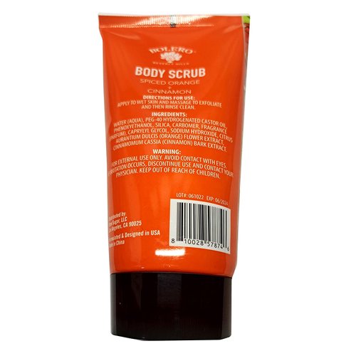 Bolero Body Scrub Spiced Orange & Cinnamon 5fl oz, 147,8ml (1 piece)