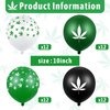 Skylety 48 Pcs Weed Balloons Pot Leaf Party Decoration Maple Leaf Latex Balloons Weed Themed Decor for 420 Celebration Birthday Party Supply