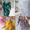 Happy Feather 100PCS Saddle Hackle Rooster Feather for Crafts, 5-7 inch Natural Pheasant Neck Feathers DIY Pendant Earrings Dream Catcher-Multi Color