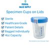 Sterile Specimen Cups with Lids: 4oz Transparent Urine Collection Cup with Leak-Resistant Screw-On Lids - 3-inch Sample Jars - Designed for Secure Collection of Pee, Stool, and Semen Samples - 5 Pack