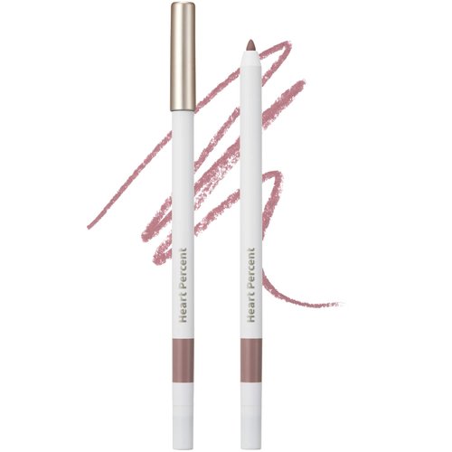 Heart Percent Dote On Mood Lip Pencil Slim, Defines and Fills Creamy Lip Liner Retractable Lipstick Pencil with Built-In Sharpener, 08. Cloudy Mauve