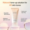 MAKE P:REM Glow Beige Tone Up Sun Cream, 1.69 Fl. Oz, 50ml, Skin Tone/Texture/Glow Care, Skin Tone Correction