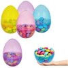 Fillable Easter Eggs Jumbo 6 InchTranslucent (6-Pack) Colorful Plastic Jumbo Easter Eggs, Stands Upright, Perfect For Easter Egg Hunt, Surprise Egg, Easter Hunt,6" Giant Fillable Eggs