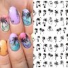 2pcs Nail Tropical Style Palm Summer Tree 3D Nail Stickers self-Adhesive Coconut Tree Manicure DIY Beauty Black Palm Tree Nail Stickers 3D Nail Decor Decal 2024 Beach Nail Decals