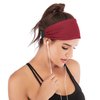IUGA Adjustable Headbands for Women, Double Sided Fashion Hairband, Yoga Headband, Head Wrap Women, Workout Headband (RED New)