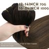 Sunny Human Hair Extensions Sew in Brown Straight Hair Extensions Real Human Hair Weft Balayage Brown Sew in Hair Extensions Real Human Hair Wefts Medium Brown Balayage Dark Brown for Women 20in 100g