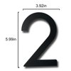 6 Inch House Numbers for Outside Modern-Rust Proof 3D Floating Address Sign-Address Numbers for Door Garden Mailbox,Matte Black Acrylic 911 Visibility Signage (2)
