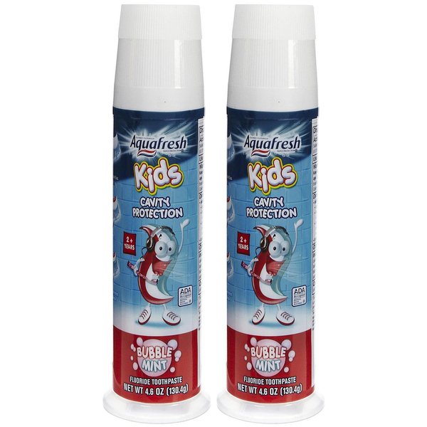 Aquafresh Kids Fluoride Toothpaste with Triple Protection, Bubblemint , 4.6 oz (130.4 g)