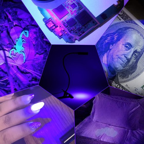 UV Light Gooseneck Curing Lamp, 5W UV Light for Resin Curing, USB 1.5m UV Resin Lamp, Wavelength 395nm UV Lamp, Flexible Gooseneck Clip UV, Black Light Lamp Perfect for Gel Nails, Resin Curing